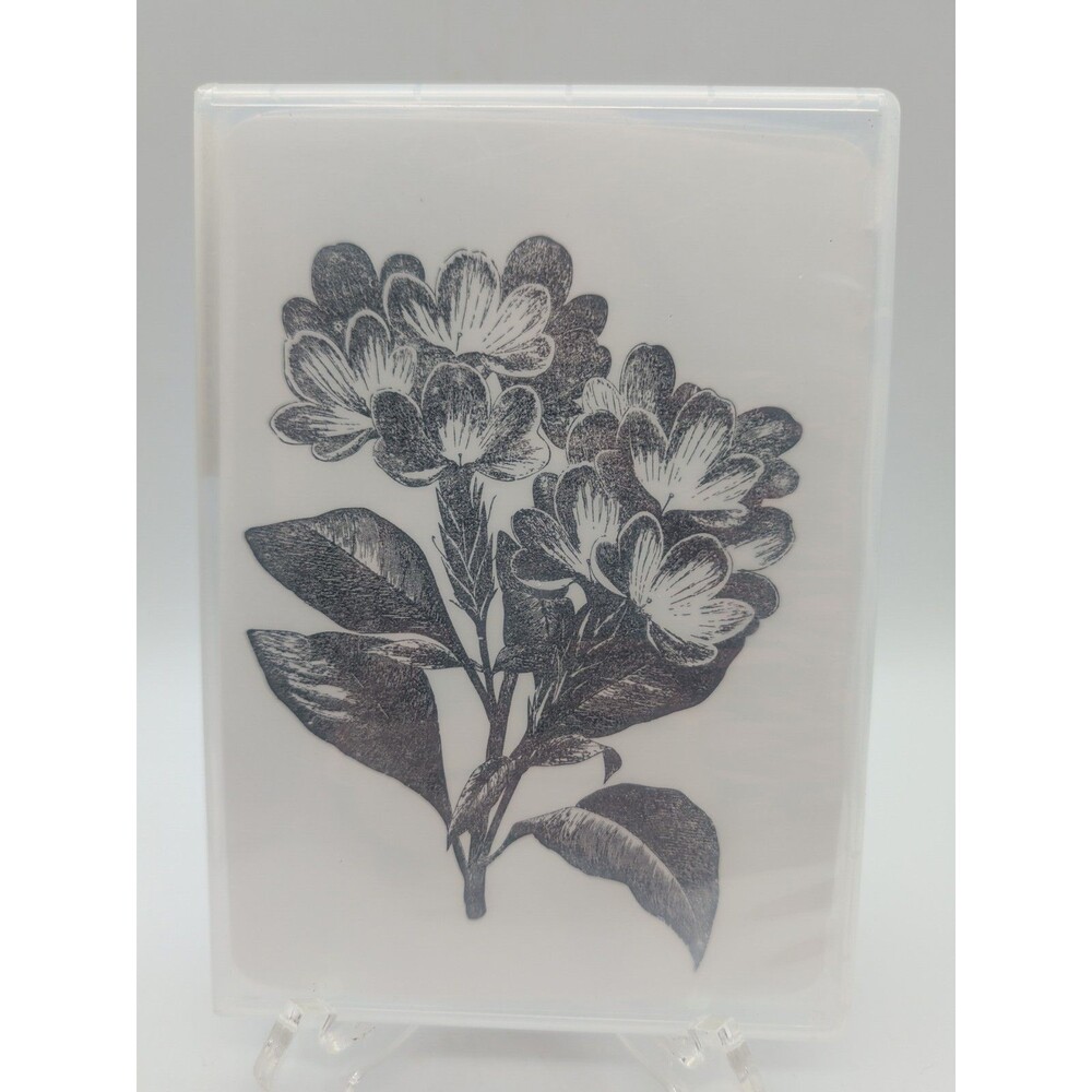 Stampin Up! Fresh Floral Background Red Rubber Cling
